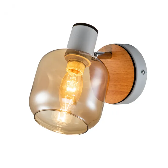 Спот Escada 10177/1A E14х40W White/Chrome/Wood