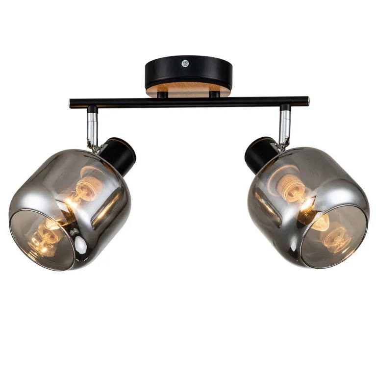 Спот Escada 10177/2A E14х40W Black/Chrome/Wood