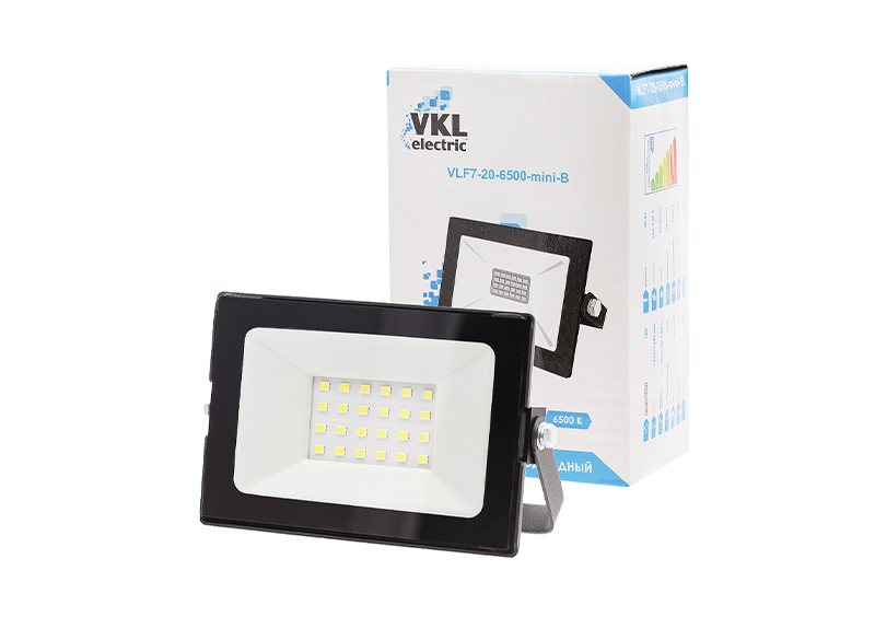 Прожектор LED 20W VLF7-20-6500-mini-B IP65 черн