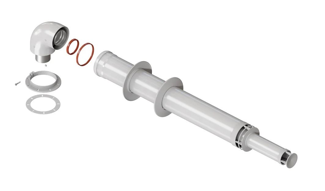 Комплект коаксиального дымохода D60/100 L750 с антиобледенителем FB