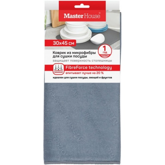 Коврик из микрофибры для сушки Грэй 60379 Коврик из микрофибры для сушки Грэй 60379