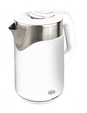 Чайник эл. 2л Oasis K-21SPW 1800Вт белый пластик+нерж.сталь