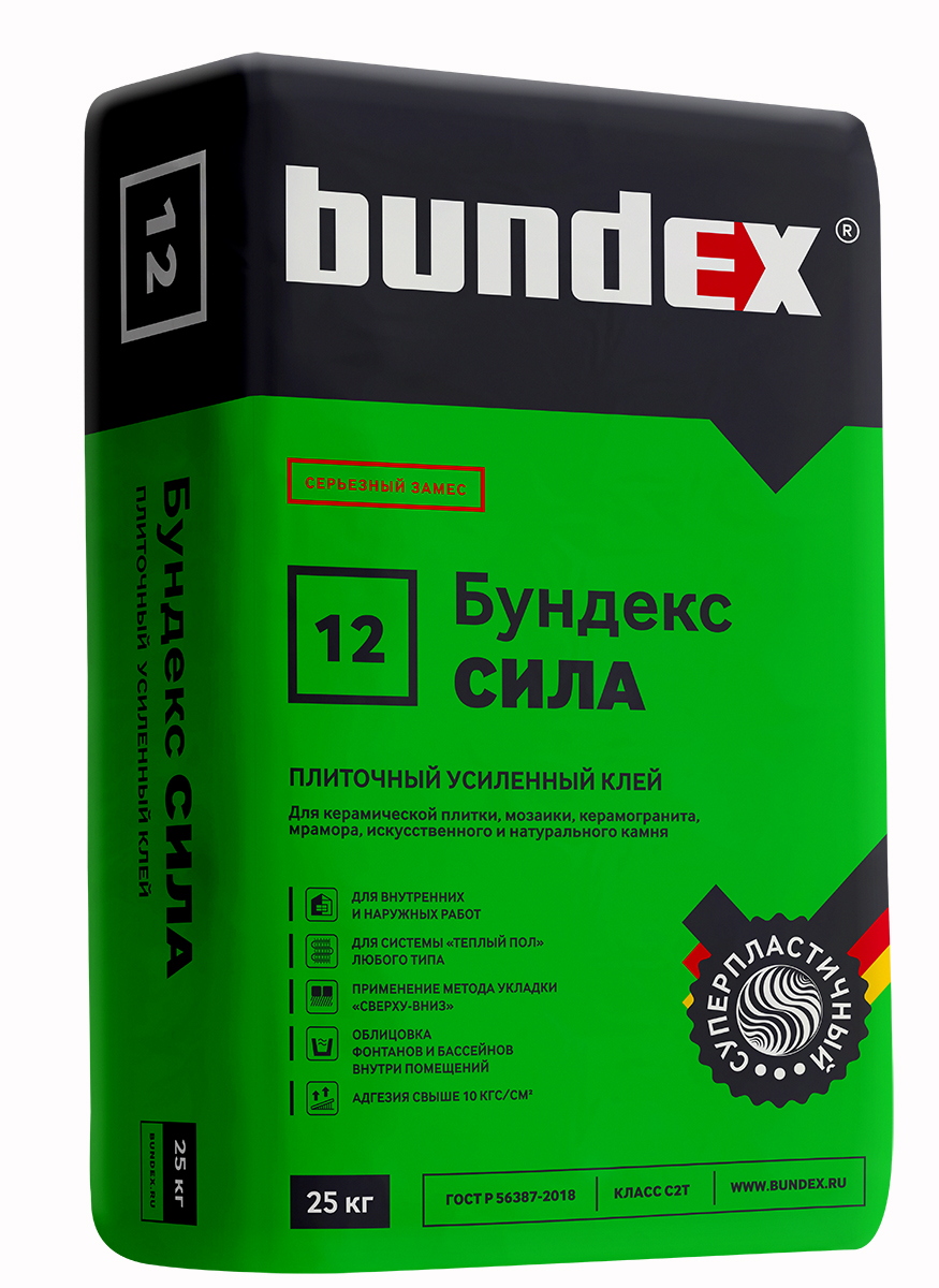 Клей для плитки Bundex Сила 25 кг