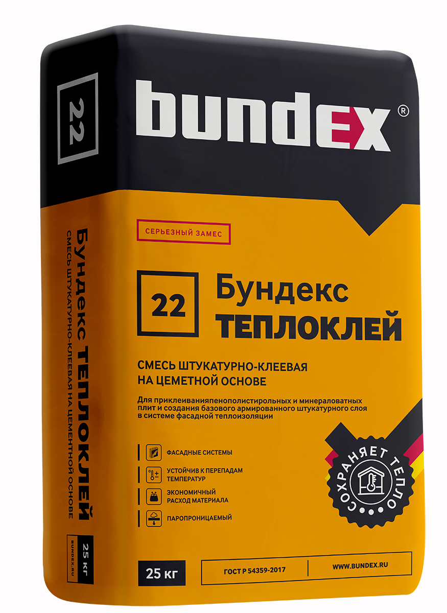 Клей монтажный Bundex Теплоклей 25 кг