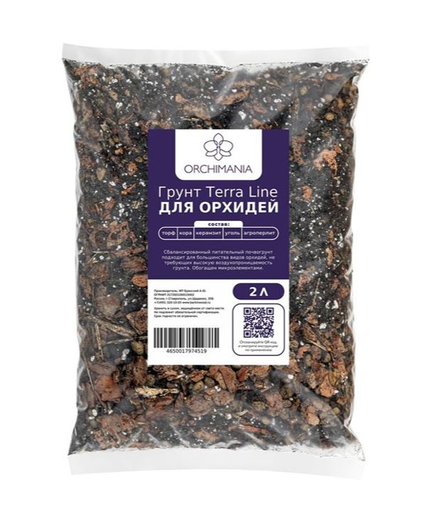 Грунт д/Орхидей кора стандарт 10-30мм Орхимания Terra Line 2л