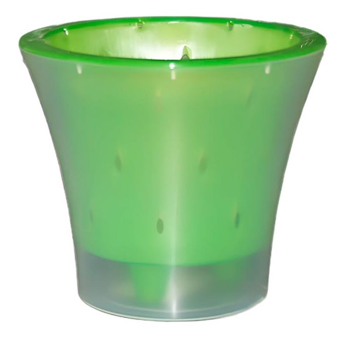 Горшок д/цветов Ванда зеленый-прозрачный с вкладкой 2л