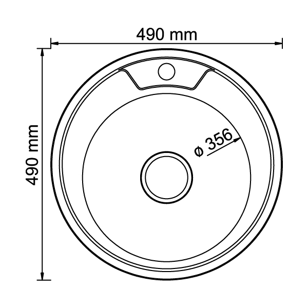 Мойка Mixline D49 0.8 мм с сифоном декор 532306