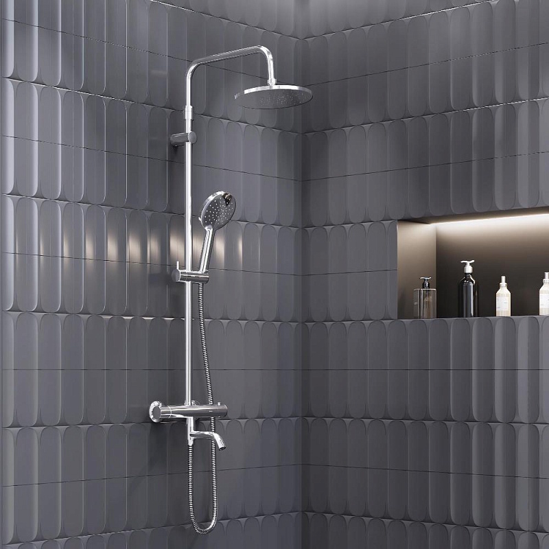 Душ система AMPM Jupiter с термостатом 977810000 Душ система AMPM Jupiter с термостатом 977810000