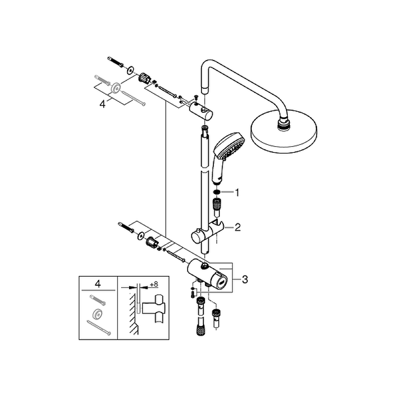 Душевой гарнитур Grohe New Tempesta Cosmo 27394002