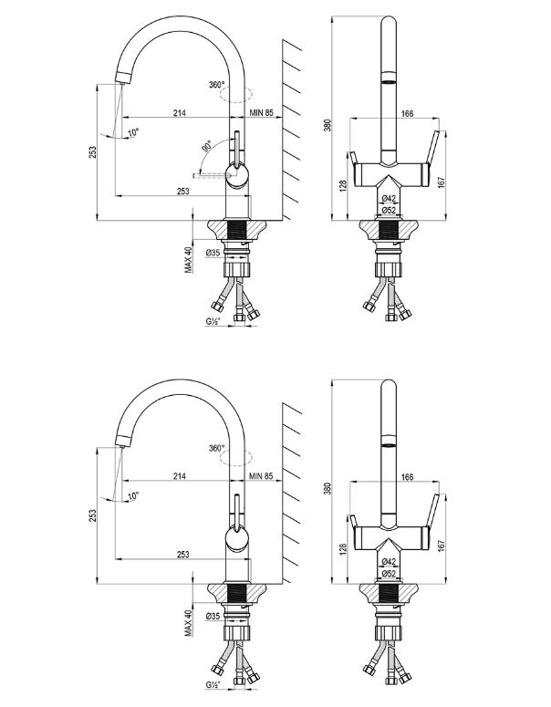 Смеситель в/м Lemark Minima LM3861C