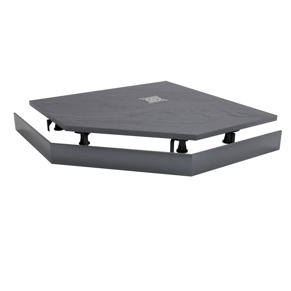 Поддон душевой RGW ST/T*-0099G 90*90*2,5 трапеция/графит камень