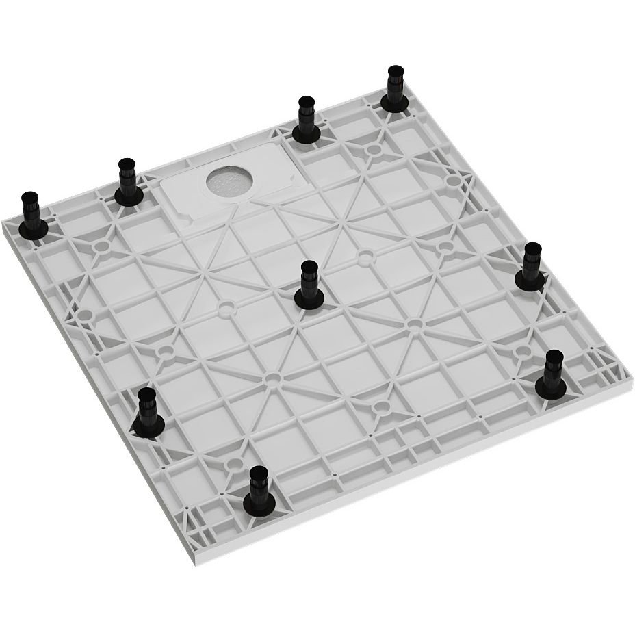 Поддон душевой RGW TUS-099W 90x90x26 белый квадрат  (90мм d слива)