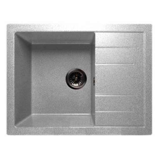 Мойка GRANFEST GF-Q650L 1 чаша с крылом 650x500мм серый