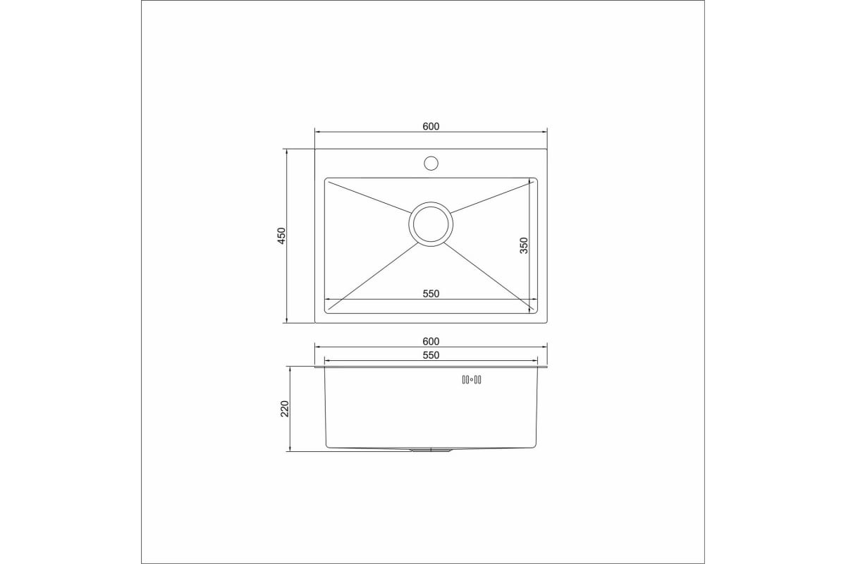 Мойка из нержавеющей стали Mixline Pro 60x45 сатин