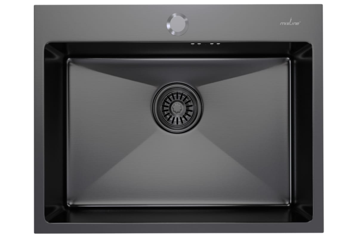 Мойка из нержавеющей стали Mixline Pro настольная 60x45 черный графит