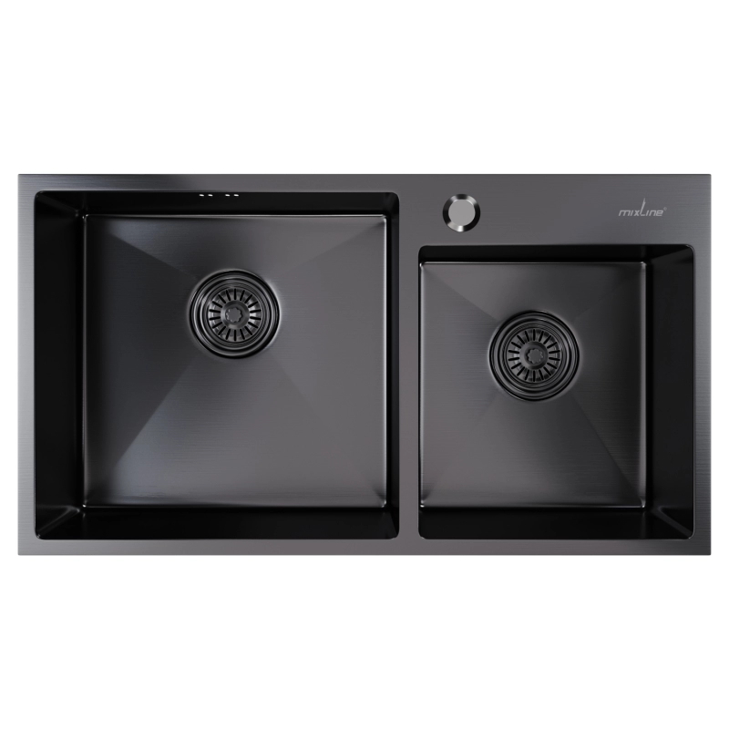 Мойка нержавеющая Mixline Pro 72x40 черный графит