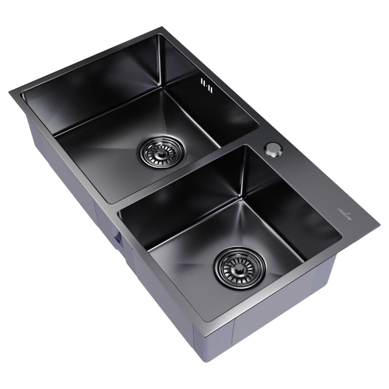Мойка нержавеющая Mixline Pro 72x40 черный графит