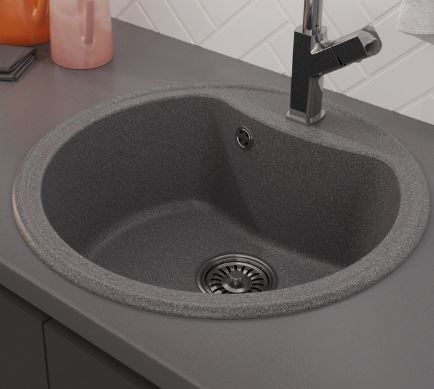 Мойка КОМФОРТ ML-GM09 круглая 510х210 серая