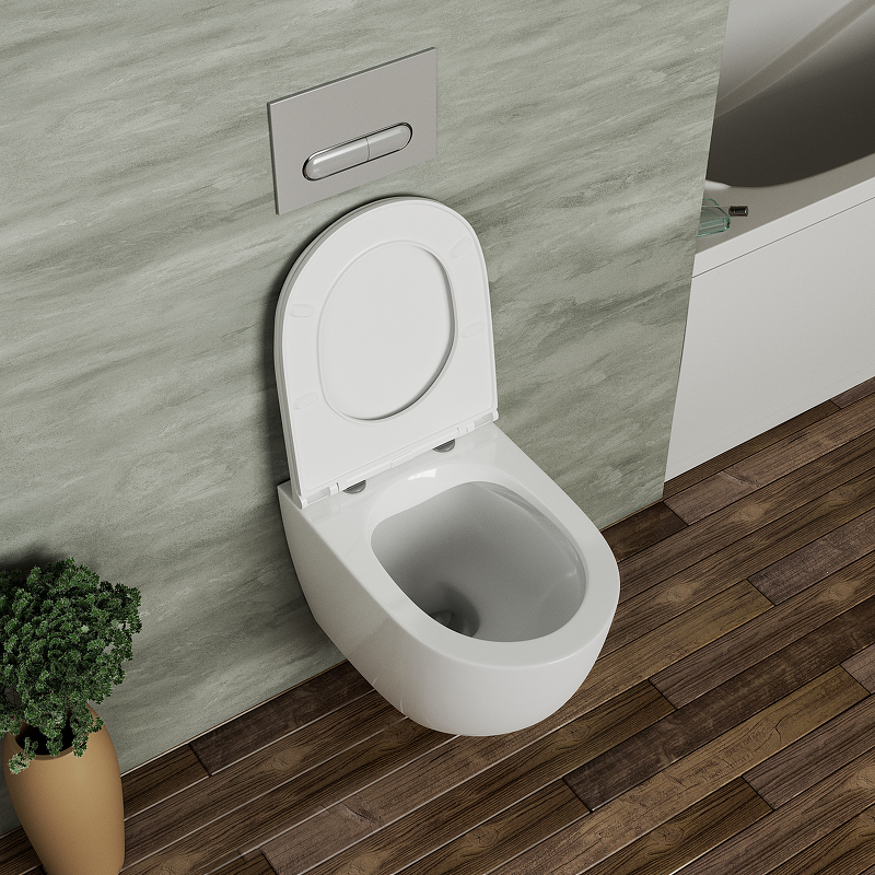 Унитаз подвесной D&K Matrix DT1396016 490x370x360мм микролифт