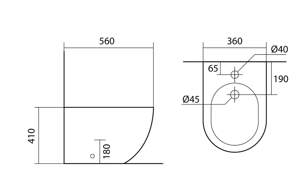 Биде напол. AQUATEK Европа AQ1017-00
