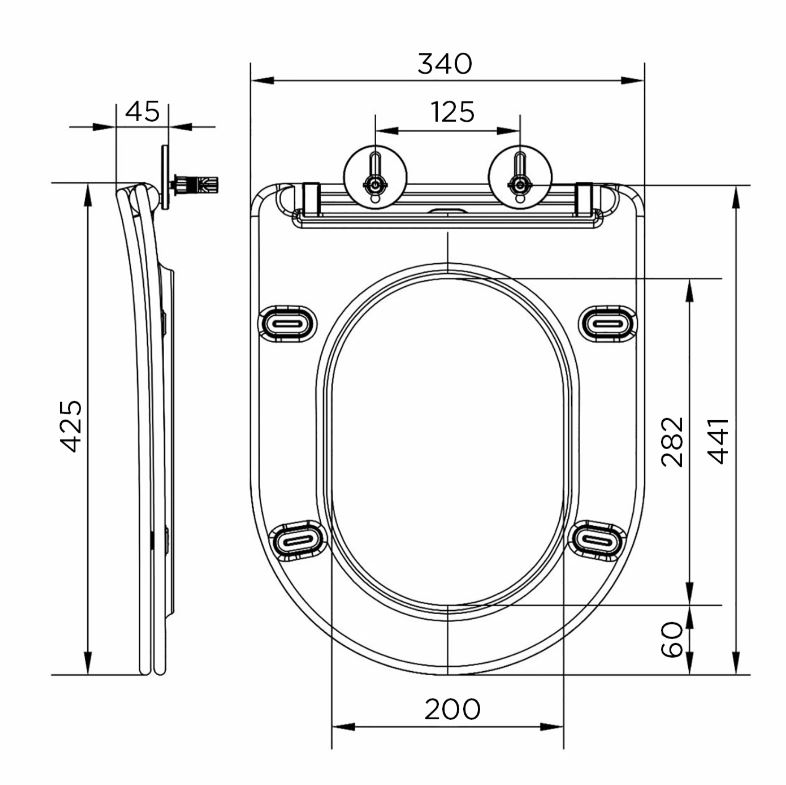 Сиденье д/ун. WAVE ALPINA дюропласт. м/л белый гл.