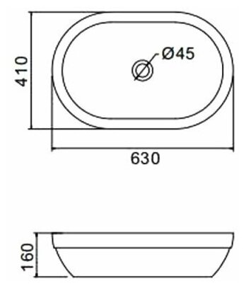 Умывальник с переливом Gappo GT301