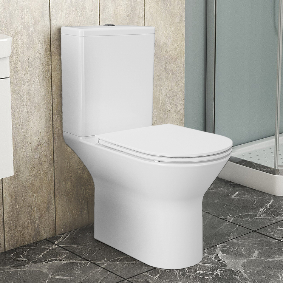 Унитаз-компакт Azario Dante 360x660x805 безободковый с микролифтом
