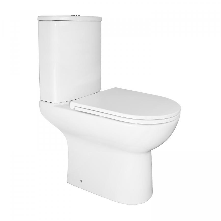 Унитаз-компакт Azario Kano 370x630x800 безободковый с микролифтом