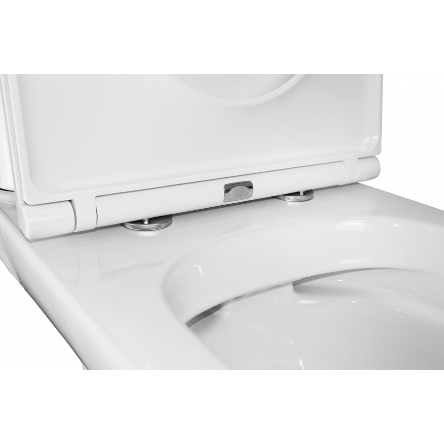 Унитаз-компакт Azario Kano 370x630x800 безободковый с микролифтом