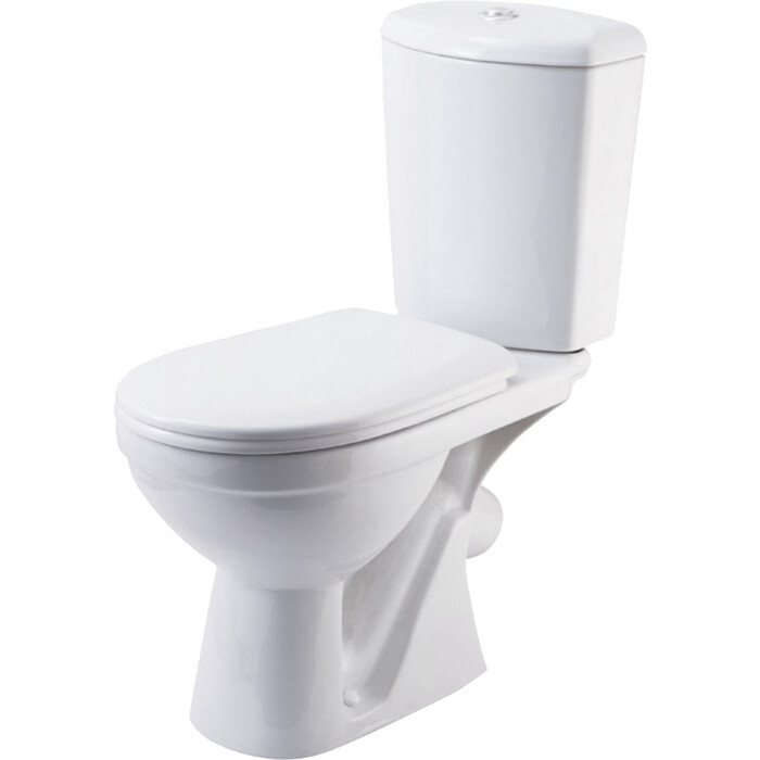 Унитаз-компакт Комфорт Rosa белый, с нижним подводом, 2 кнопки