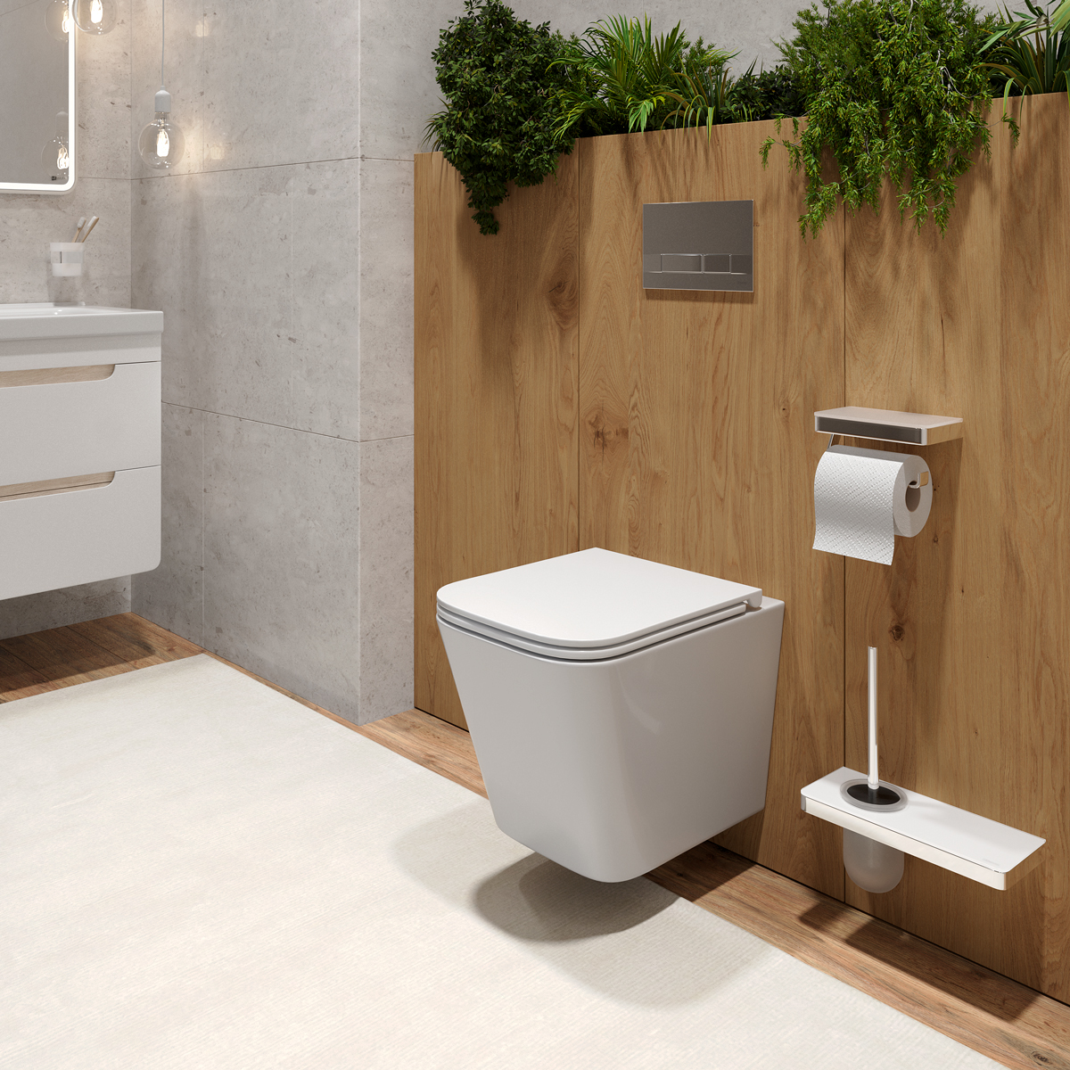 Унитаз подвесной Lemark FLOREX безободковый+сиденье микролифт