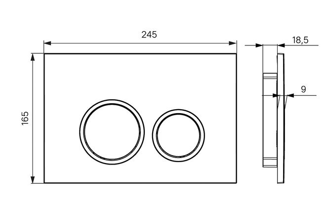 Клавиша смыва IDDIS Unifix UNI03WCi77 универс. белый мат