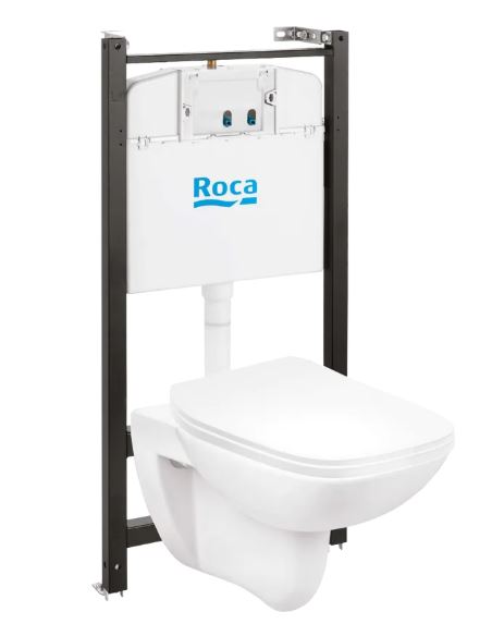 Комплект система инсталляции Roca Debba 893104970+унитаз slim +сиденье с микролифтом