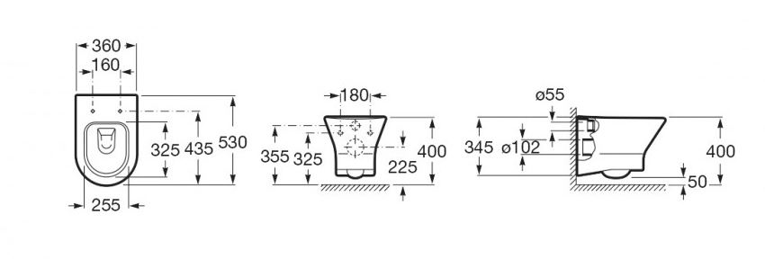 Система инстал. Roca Faro унит+сид+кнопка ZRU9307613