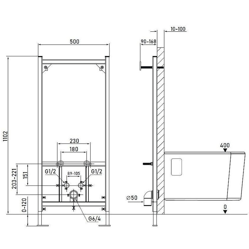 Система инсталляции для биде Allen Brau BASE 9.30001.20 306293 Система инсталляции для биде Allen Brau BASE 9.30001.20 306293