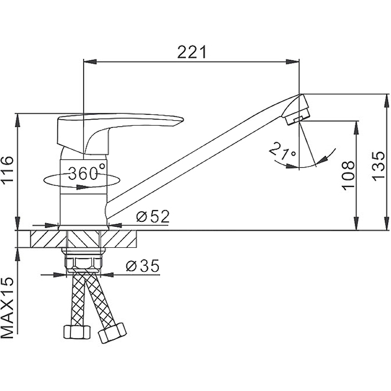 Смеситель для мойки Frap F49701-B