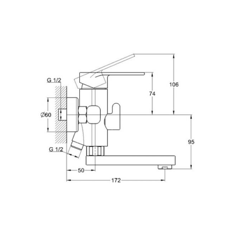 Смеситель для ванны Glauf LOB 3128