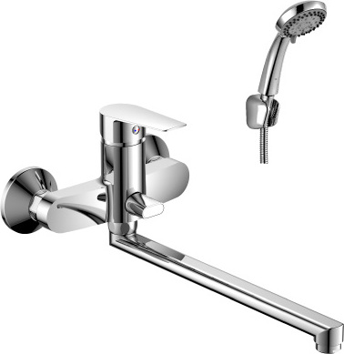 Смеситель для ванны Rossinka S35-33 d35 L-нос