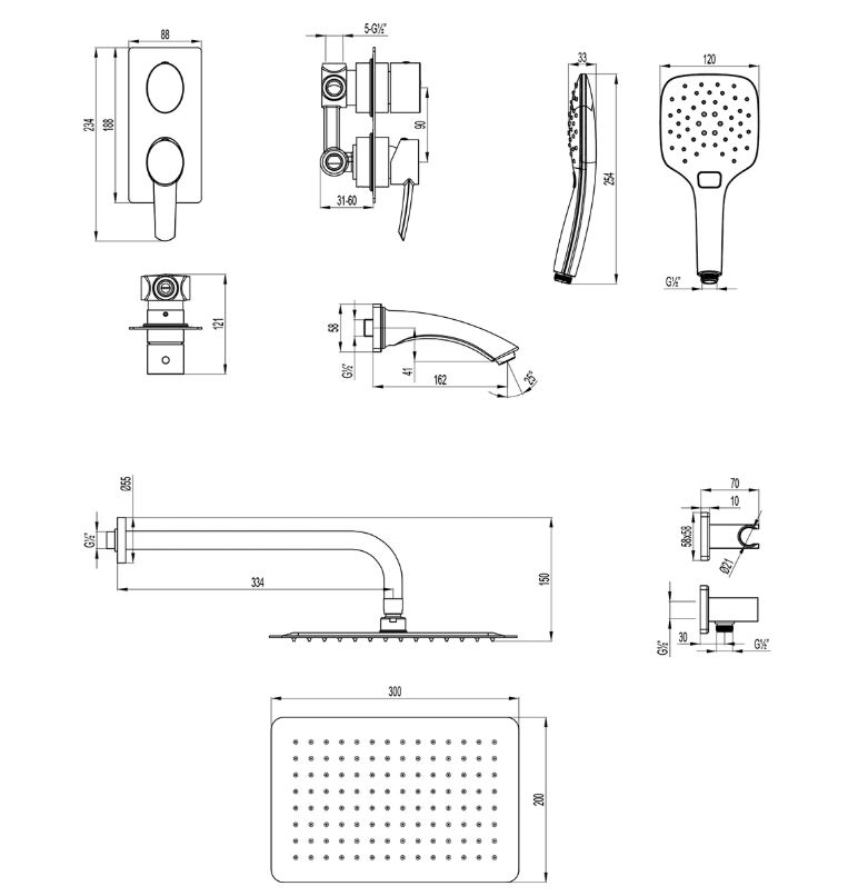 Смеситель д/в Lemark Atlantiss LM3242C хром LE447-1