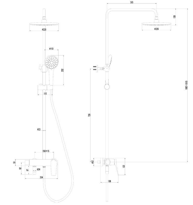 Смеситель д/в Lemark BRONX LM3762BL черный