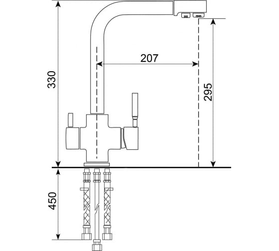 Смеситель для мойки Mixline ML-GS10 (331)