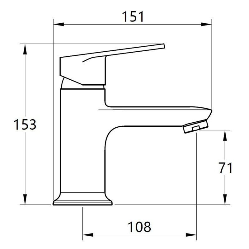 Смеситель для умывальника Voda Drop DP26M