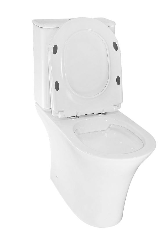 Унитаз напол. Azario FRETTA ROUND (AZ-7121A) 650x340x790 безободковый