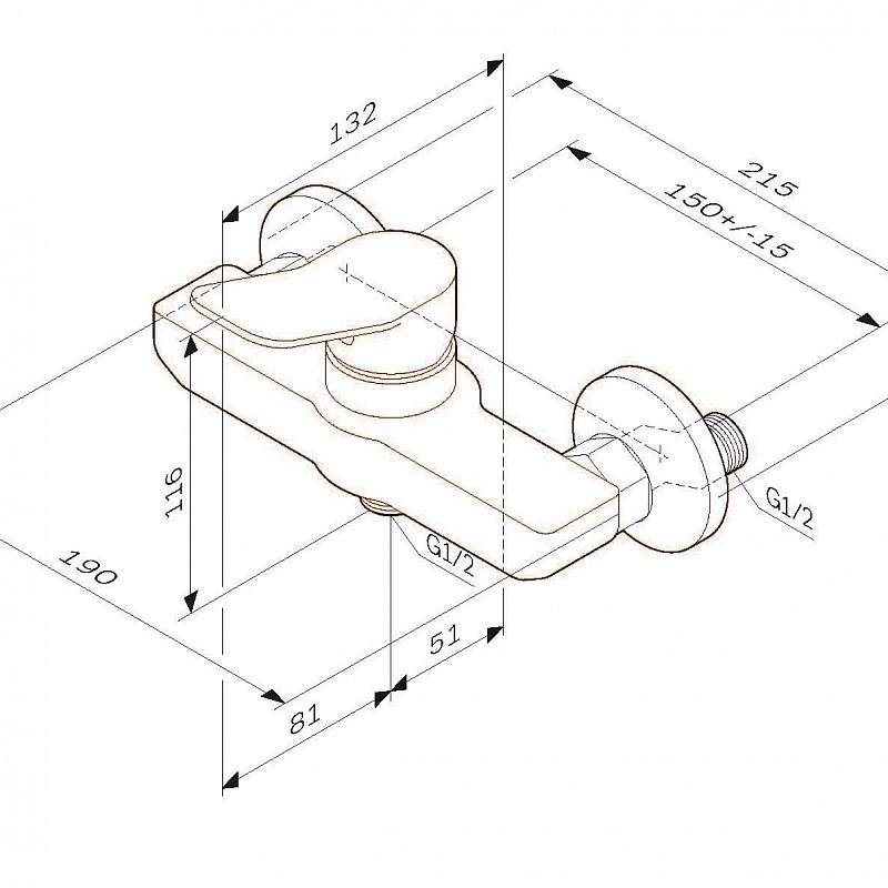 Смеситель для душа Am.Pm X-Joy F85A20022 черный