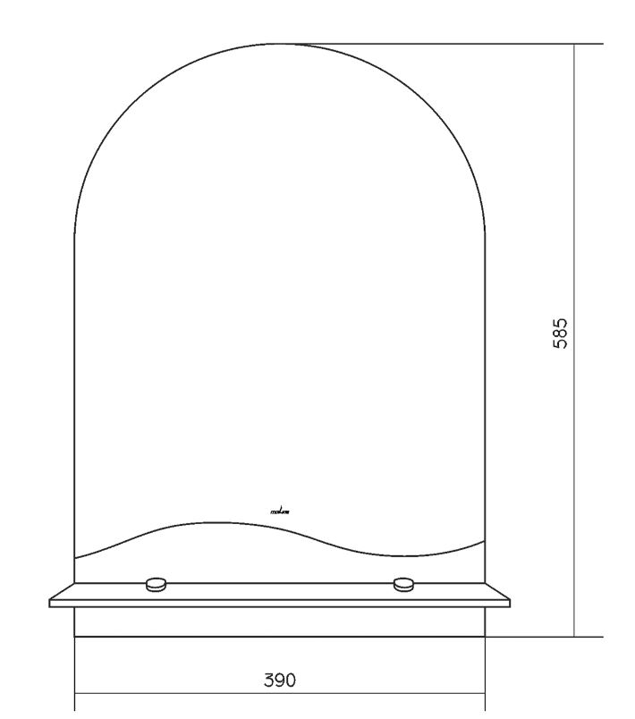 Зеркало MIXLINE Амели 390*585 с полкой (К)