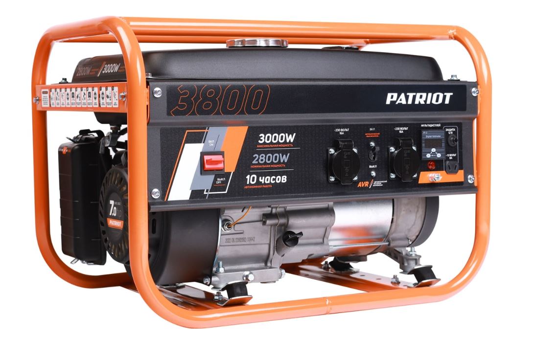 Генератор Patriot GRS3800 3,0/2,8кВт 15л 230В ручной запуск