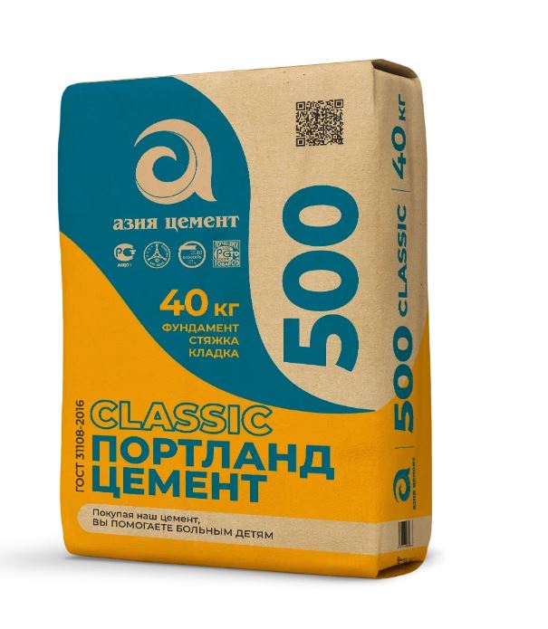 Цемент М500 АЗИЯ ЦЕМЕНТ 40 кг