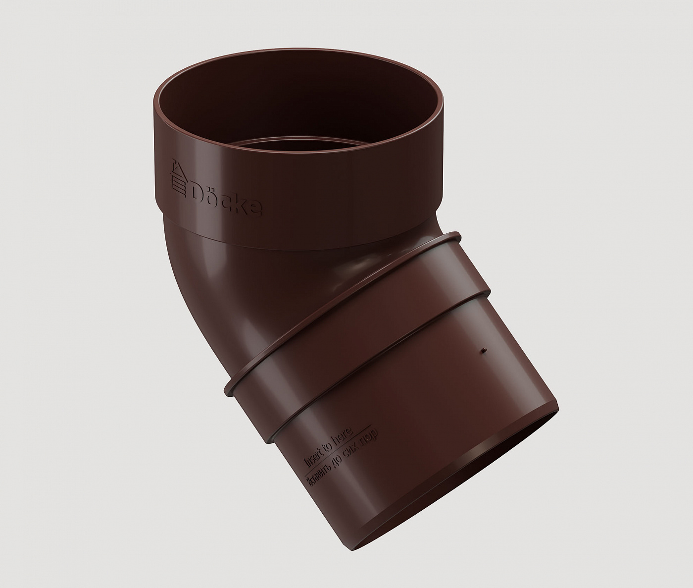Колено DOCKE STANDARD 80мм×45гр темно-коричневое
