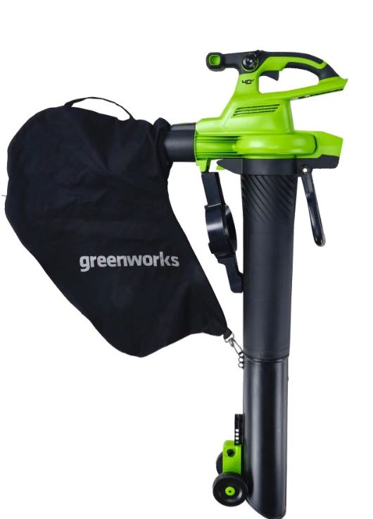 Воздуходувка-пылесос аккумуляторный бесщеточный GreenWorks GD40BVII 40В 14,3м3/мин без аккумулятора и ЗУ