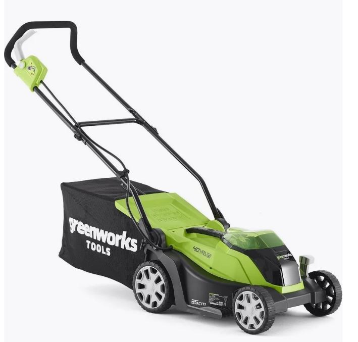 Газонокосилка аккумуляторная GreenWorks G40LM35K4 40В 40л 350/85мм 1аккумулятор 4Ач+ЗУ